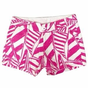 Lilly Pulitzer Pink The Callahan Flat Front Shorts Sz 00